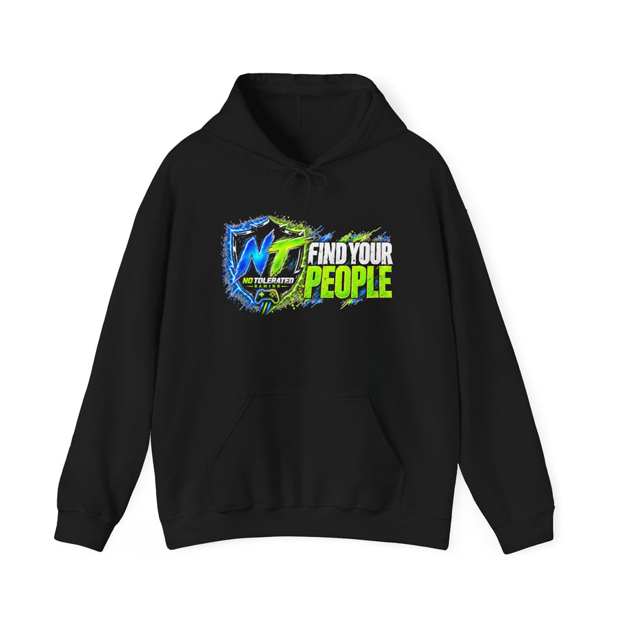 NoTolerated Find Your People Black Gaming Graphic Hoodie