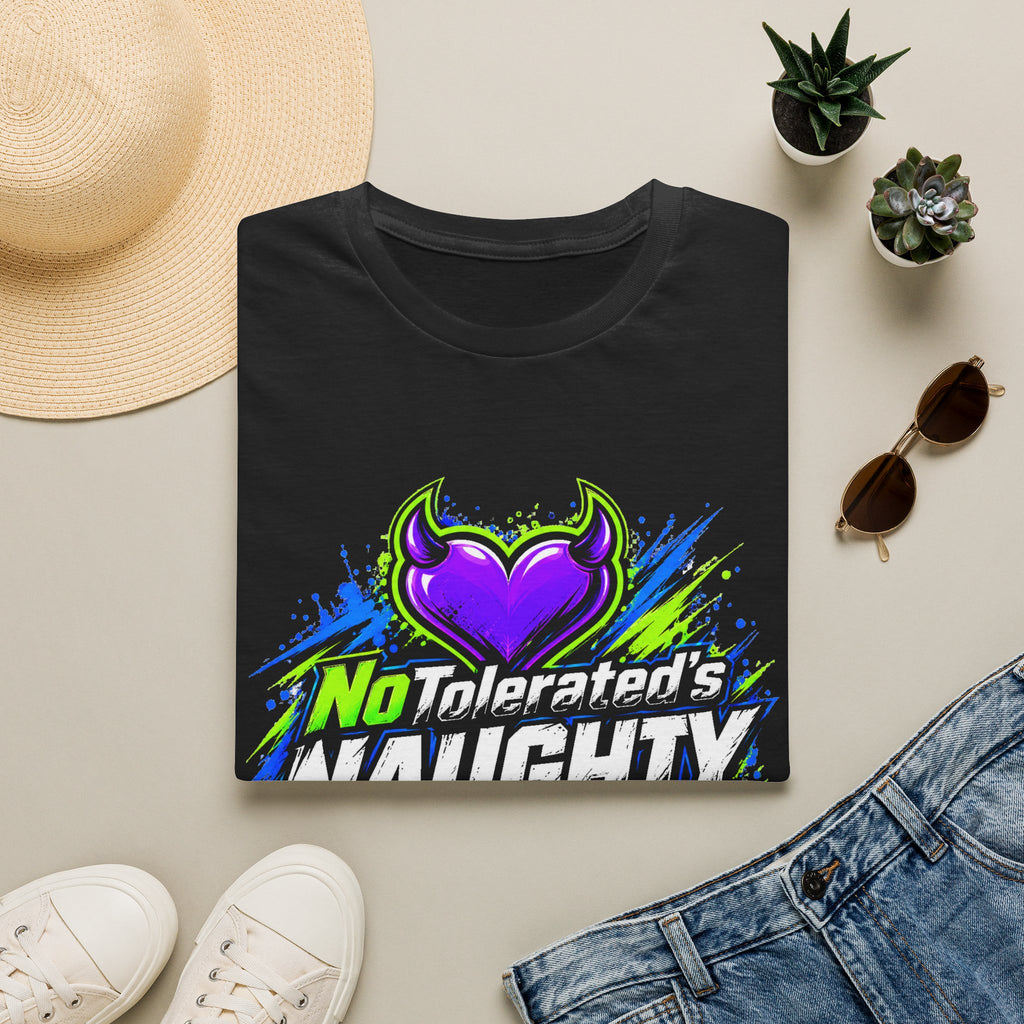 NoTolerated's Naughty Girls Black Graphic T-Shirt