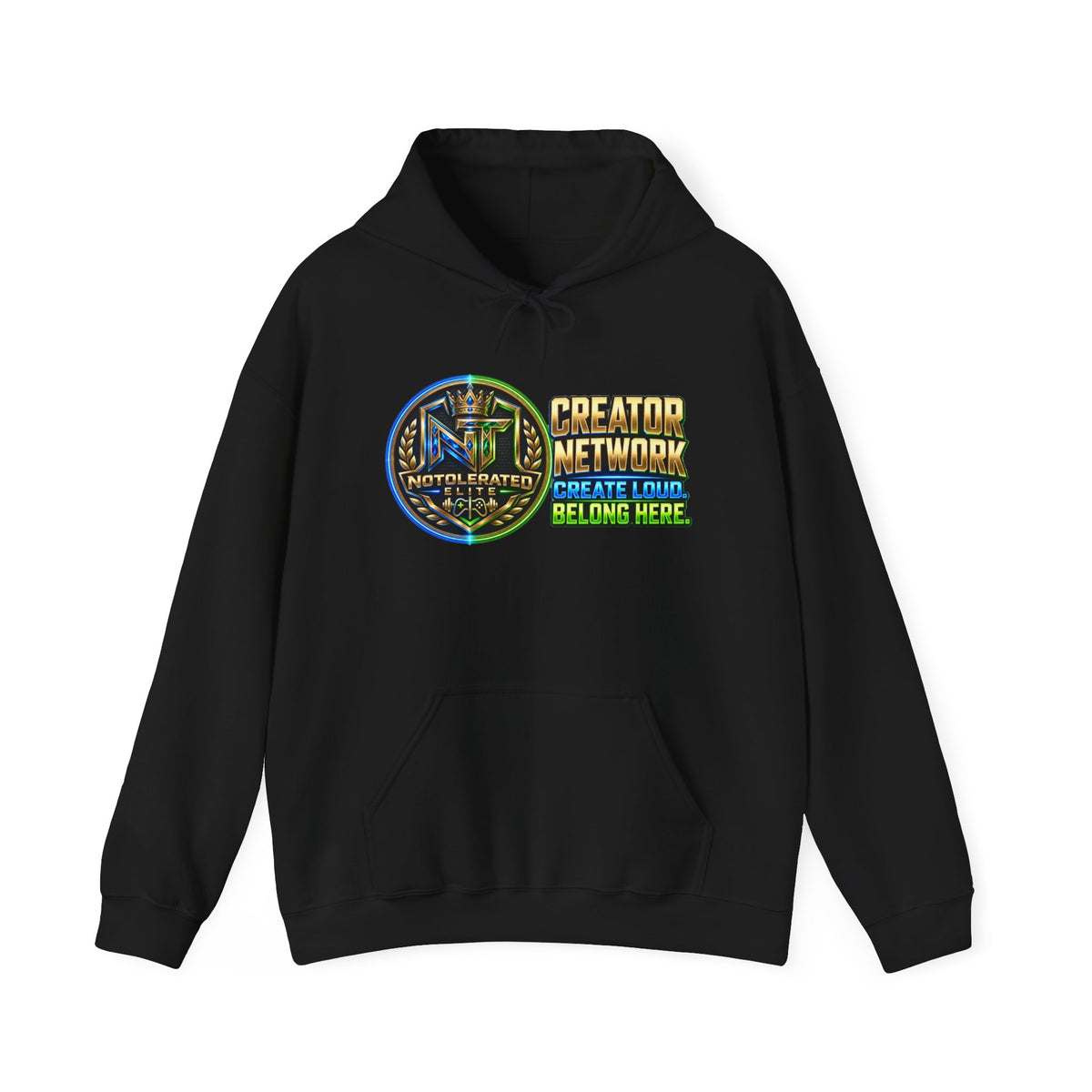 NoTolerated Elite Creator Network Hoodie | Create Loud. Belong Here.