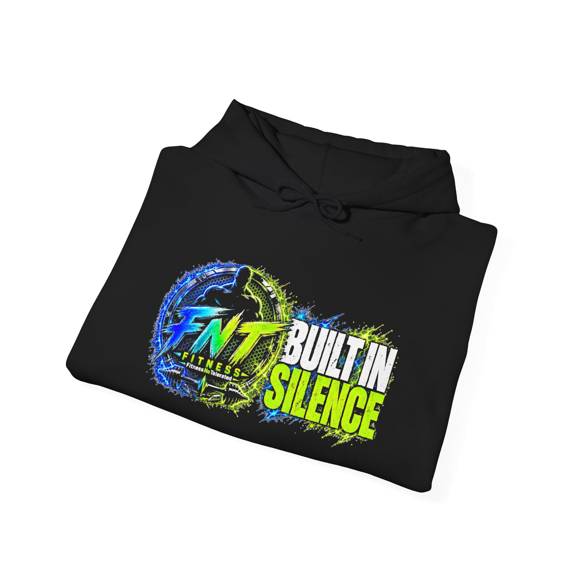FitnessNoTolerated Built in Silence Black Graphic Hoodie