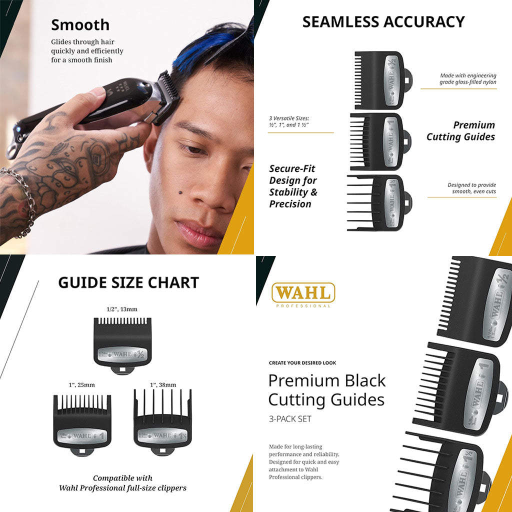 Wahl 3 Piece Premium Cutting Guides