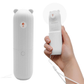 Rechargeable Hand Held Pocket Fan for Personal Cooling with Medium and High Fan Speeds and Optional Portable Power Bank